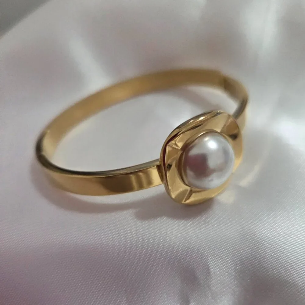 Gold Plated Stainless Steel VARIETY Bangle Bracelet Geometric Design SELECT